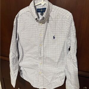 Boys Ralph Lauren Blue Checkered Shirt